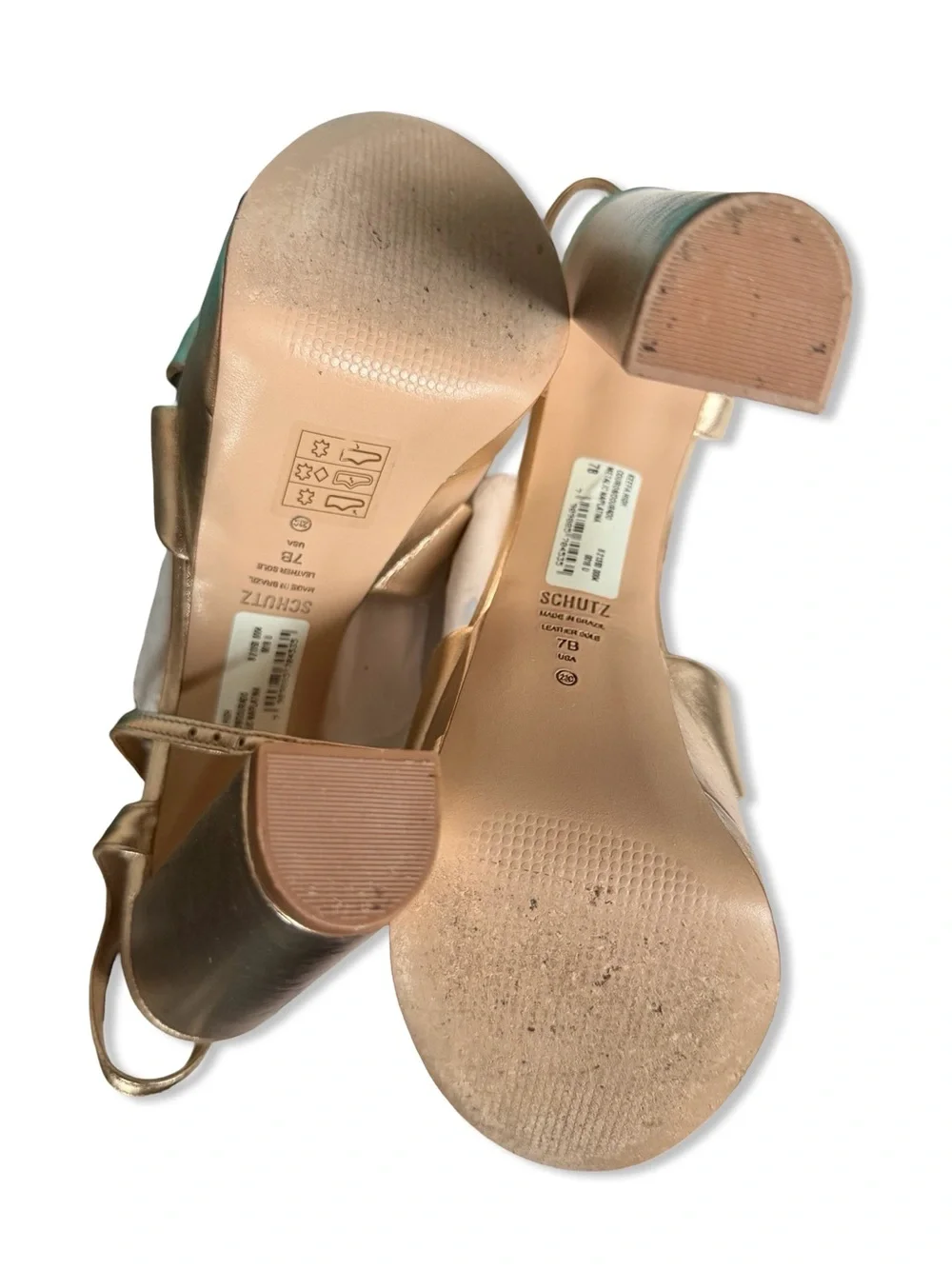 Schutz Keefa High Platforms Platina Gold Heels Sandals shoes Revolve 7